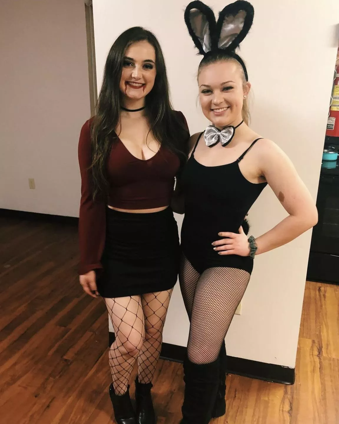 Which one got cum on halloween night, the vampire or bunny? What do they deserve?