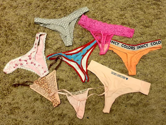 Which Thong Should I Cum On First? Which Thong Should I Cum On First?