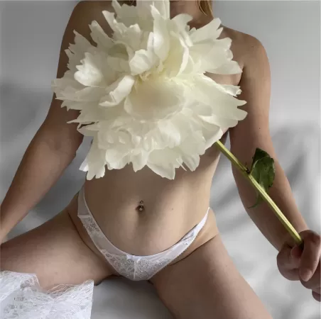 White lingerie and a flower