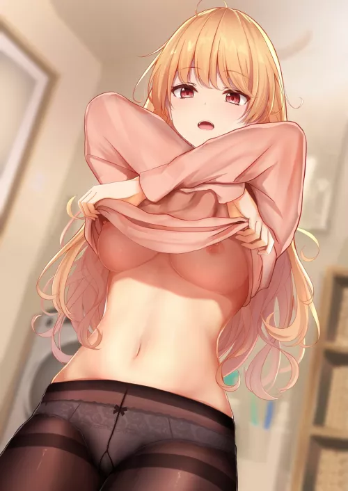 White panties and no bra darling White panties and no bra darling