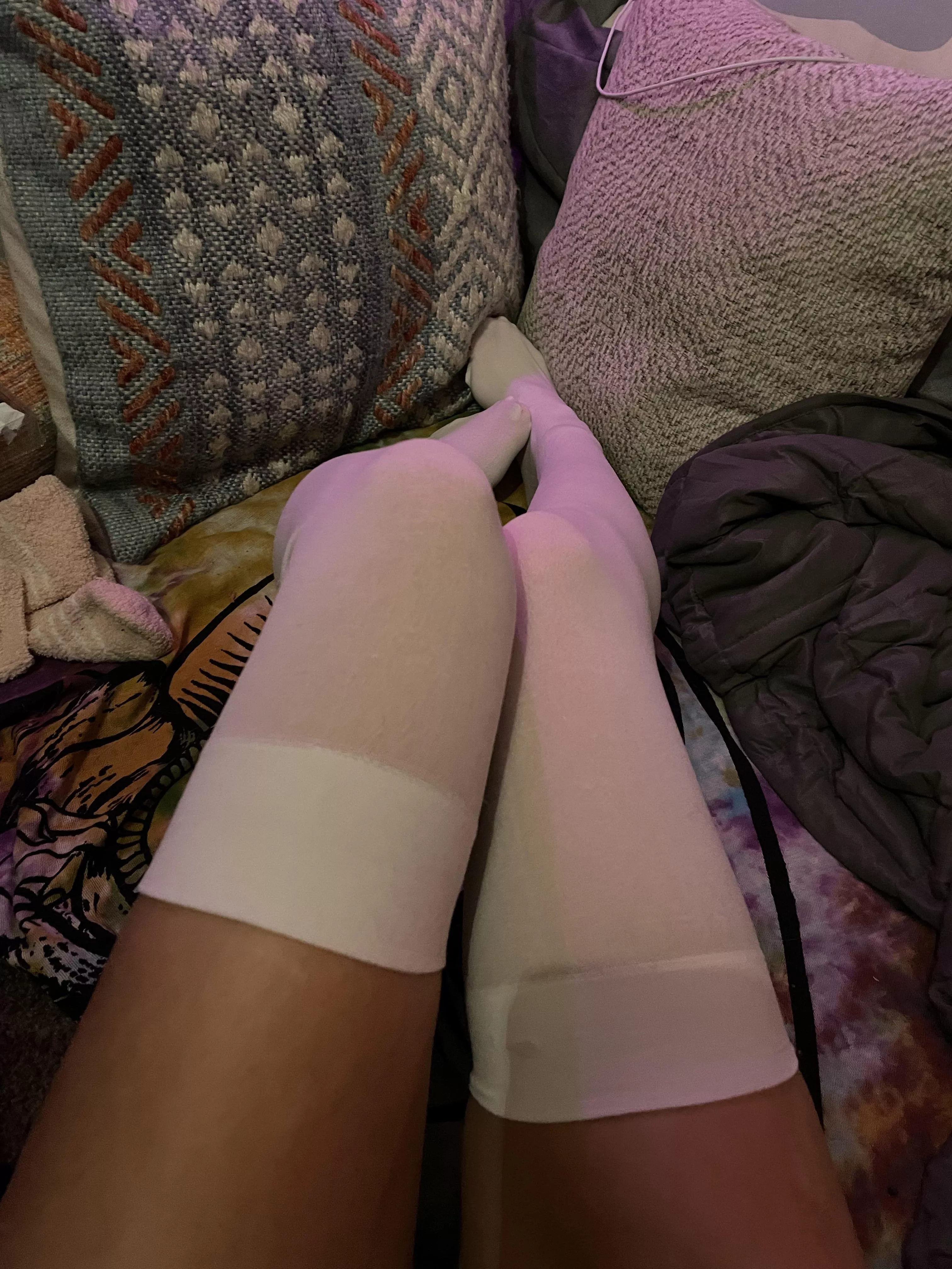 white thigh highs 💕 white thigh highs 💕