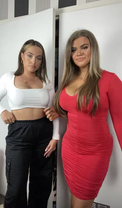 White top vs red dress