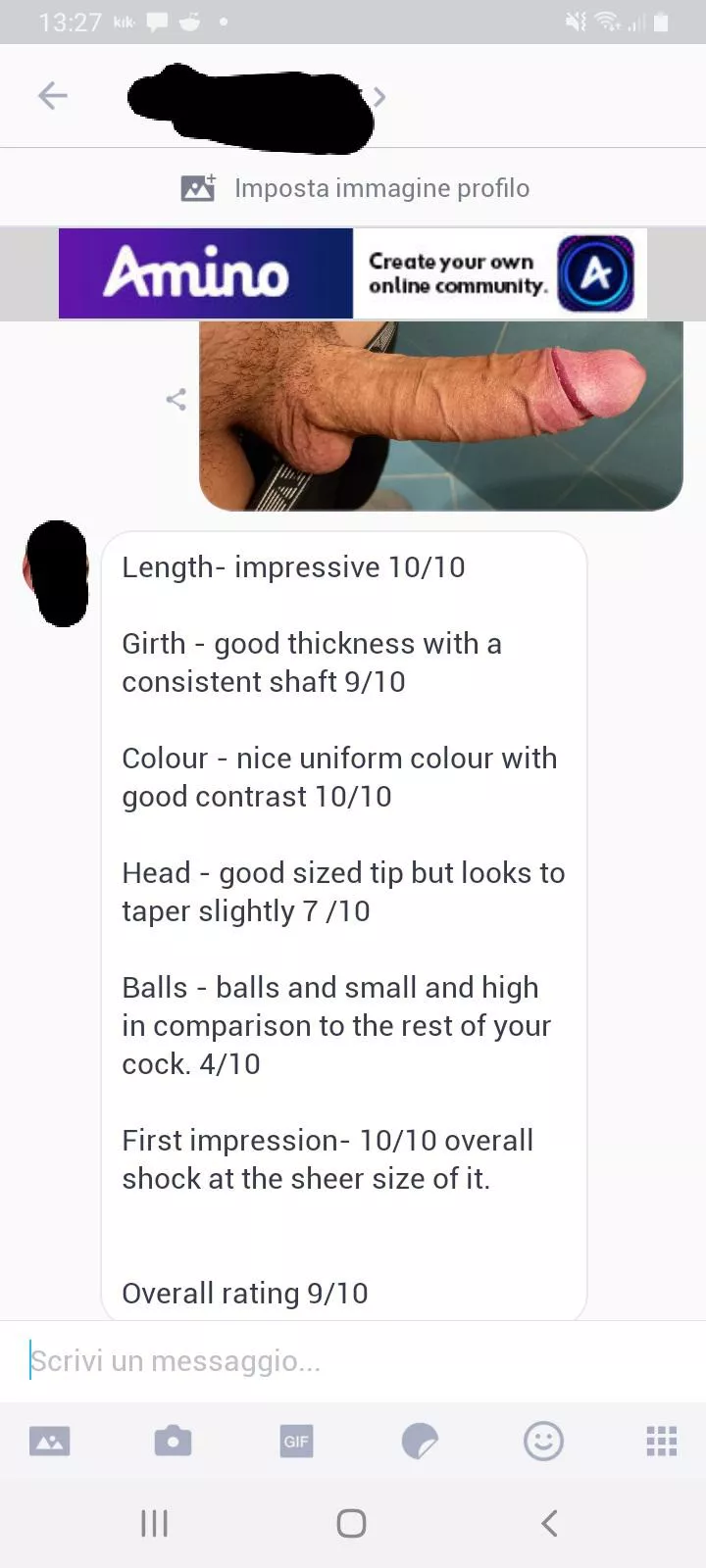 Who agree with this score? If you want to rate my cock like this and compare add Admirable01