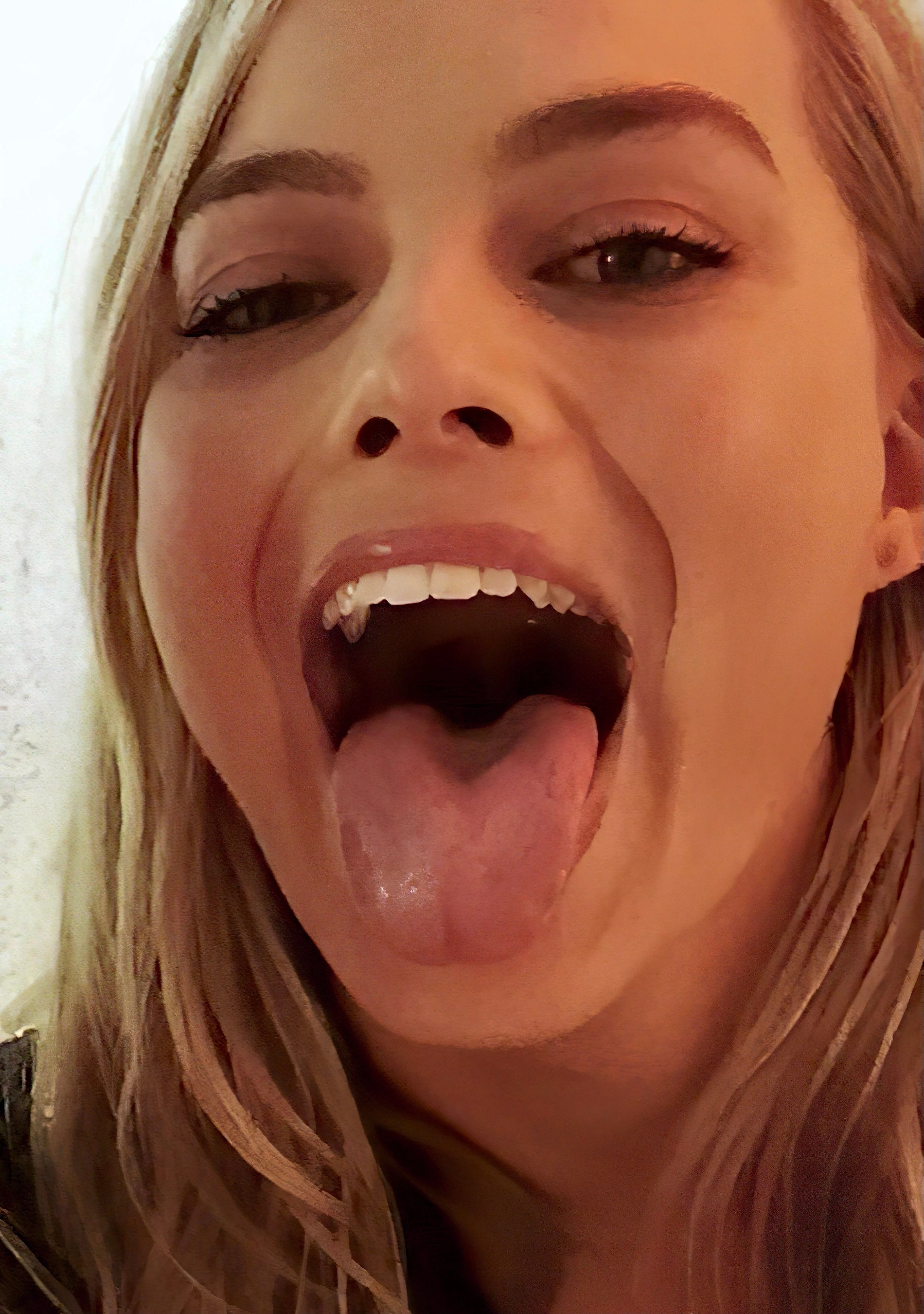 Who else would love to feel the back of Margot Robbie’s throat against the tip of their cock? 💦