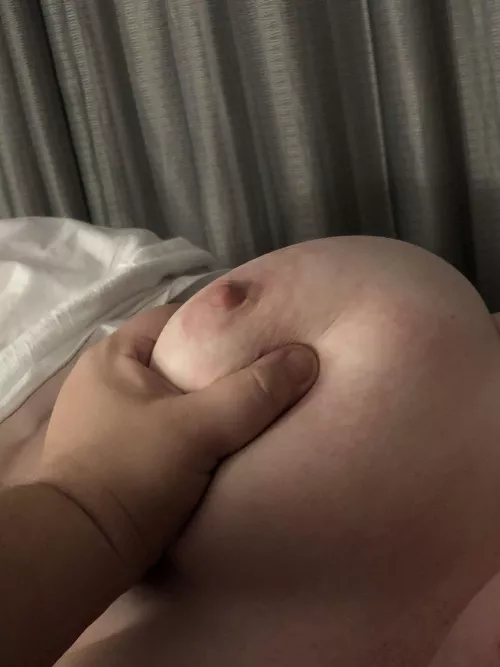 Who wants to give me a hand with my wife’s huge tits? 😉