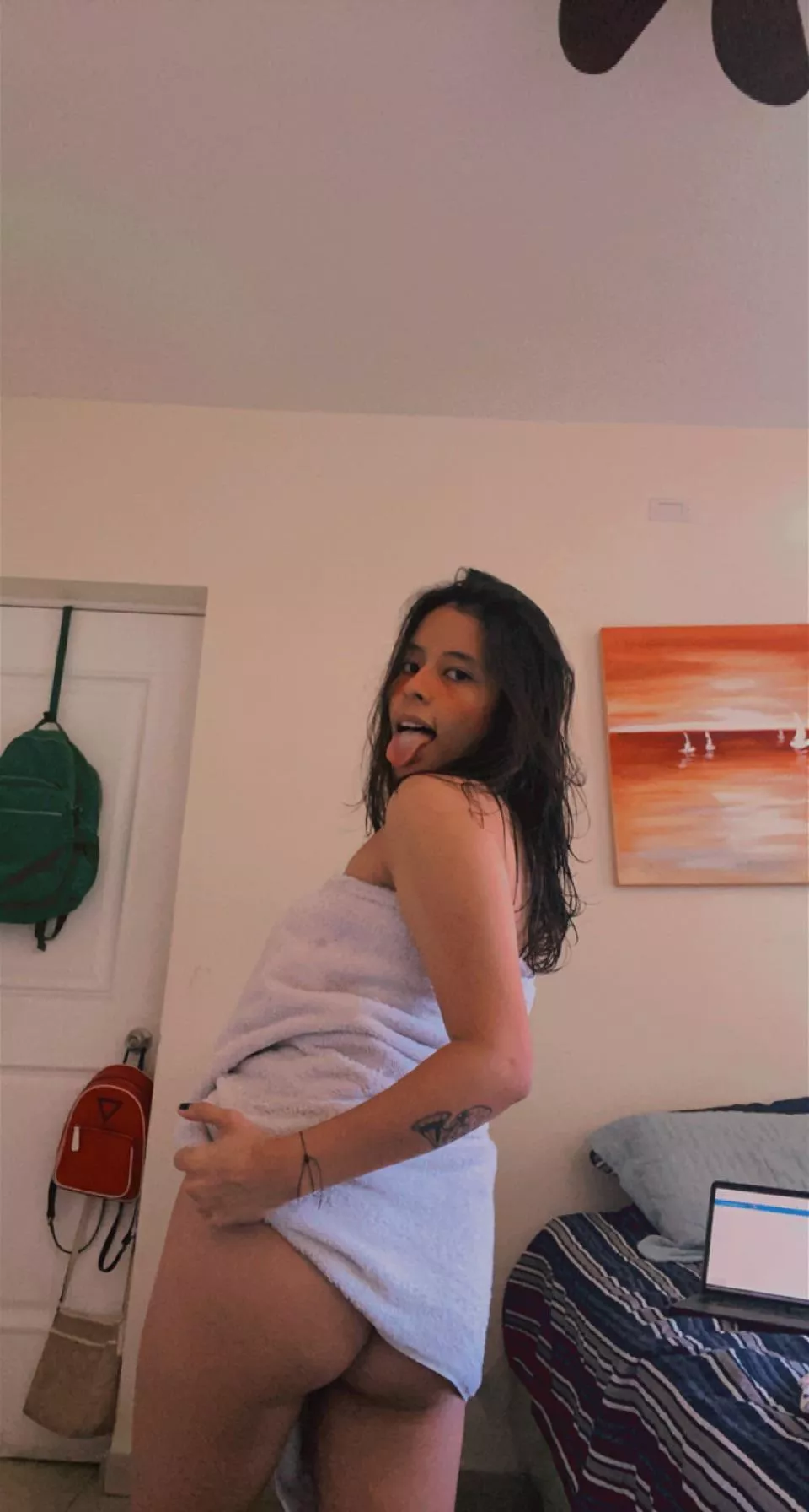 Who wants to see underneath my towel? π Who wants to see underneath my towel? π