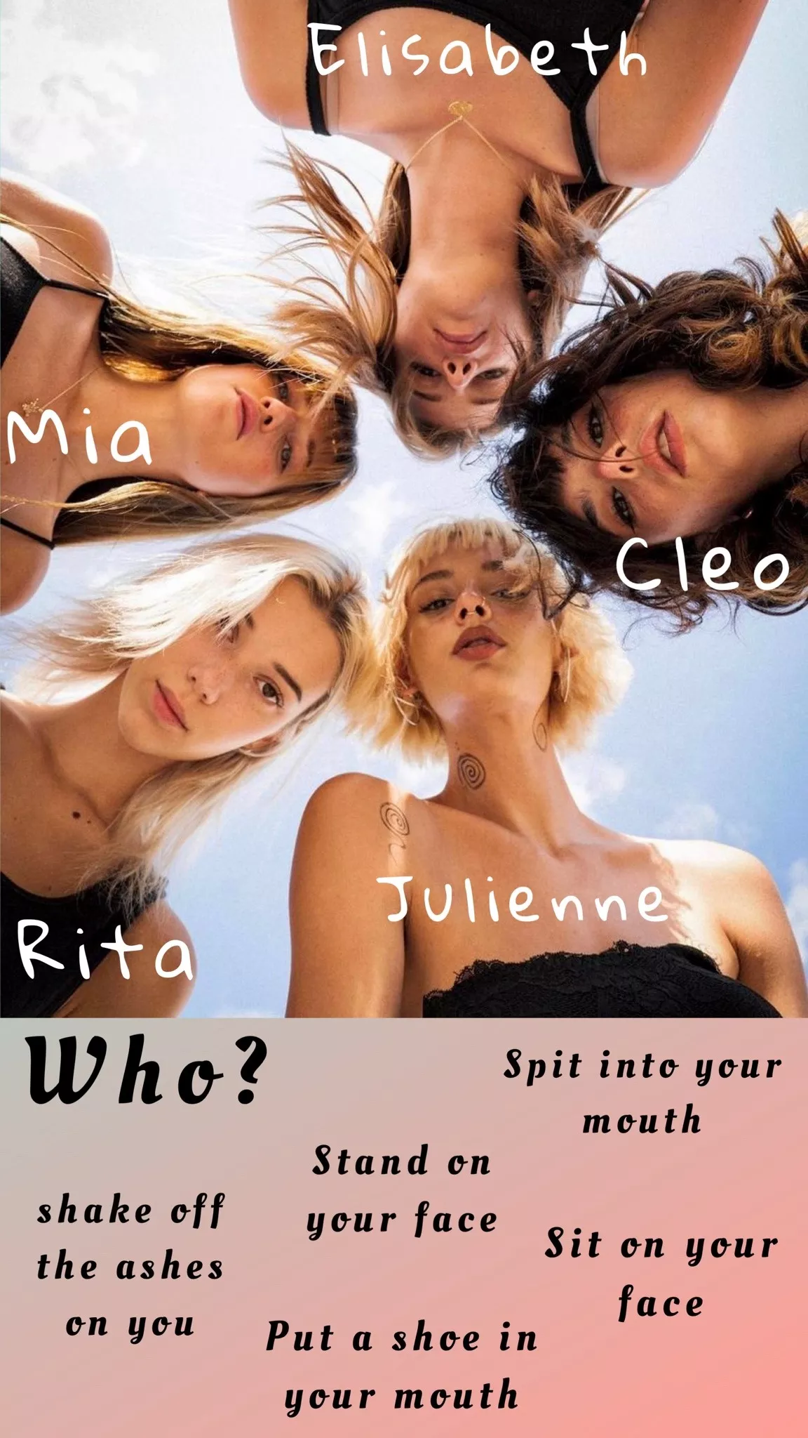 Who will do what? Who will do what?
