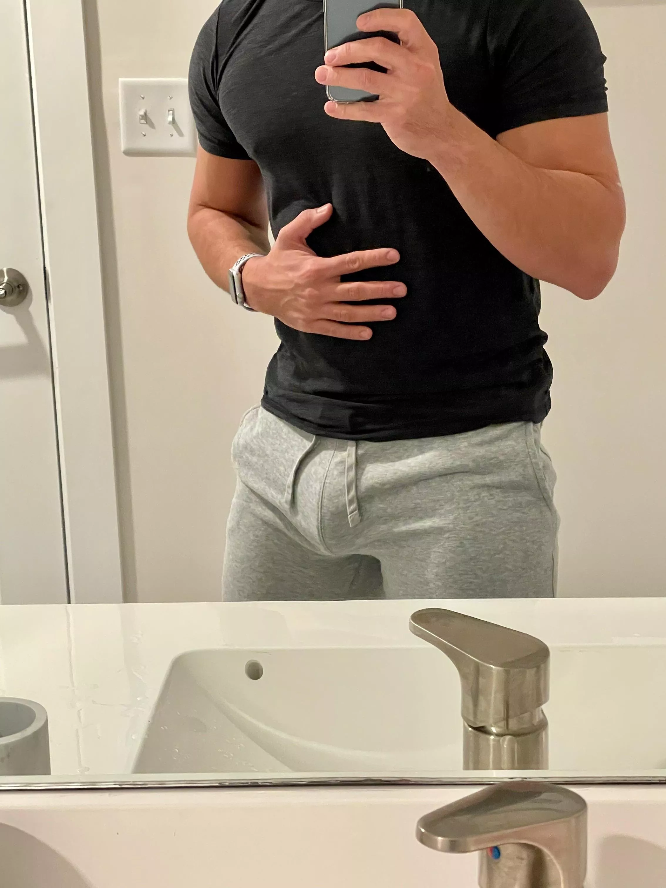 Who would come up to me and rub my bulge in the gym? I dare you.