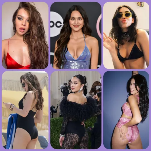 Who would you cum inside? Hailee Steinfeld, Olivia Rodrigo or Dua Lipa Who would you cum inside? Hailee Steinfeld, Olivia Rodrigo or Dua Lipa