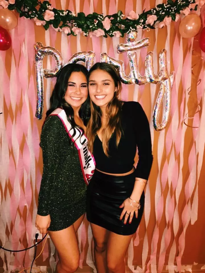 Who’s dress is getting lifted up and panties pulled to the side