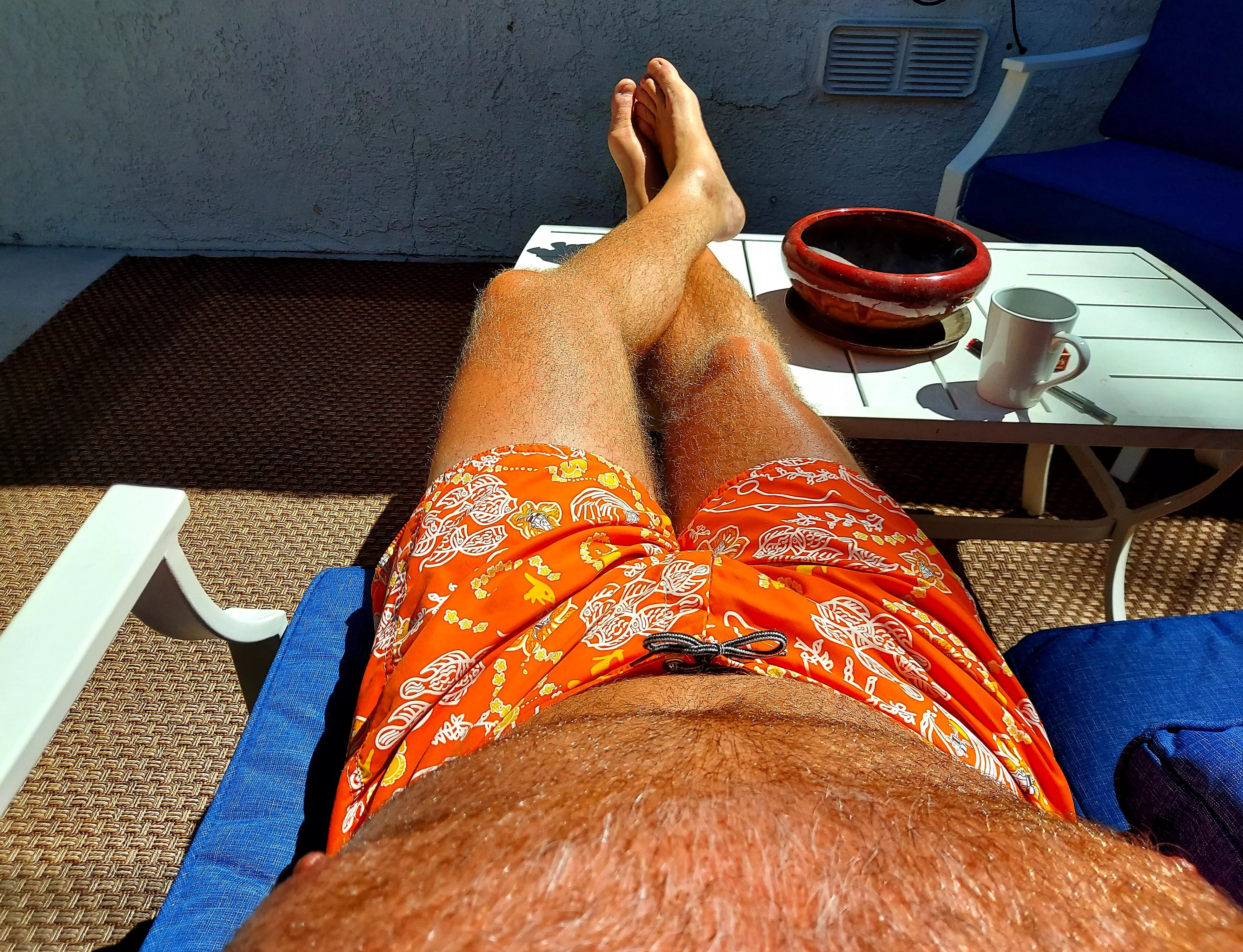 Who's going to rub in the SPF?