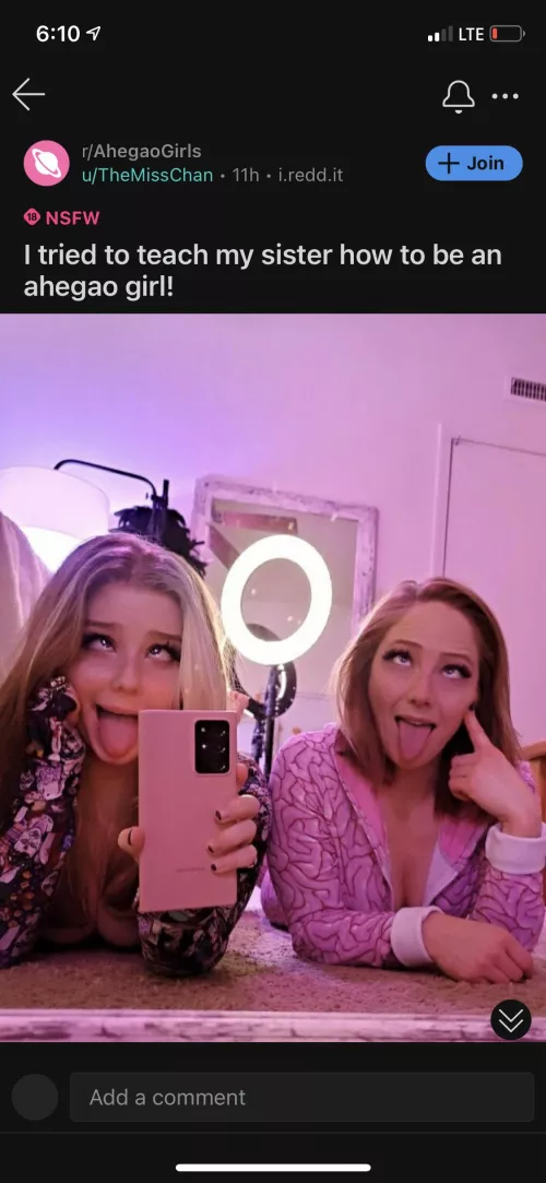 Who’s mouth would you prefer? Mine or my sisters?