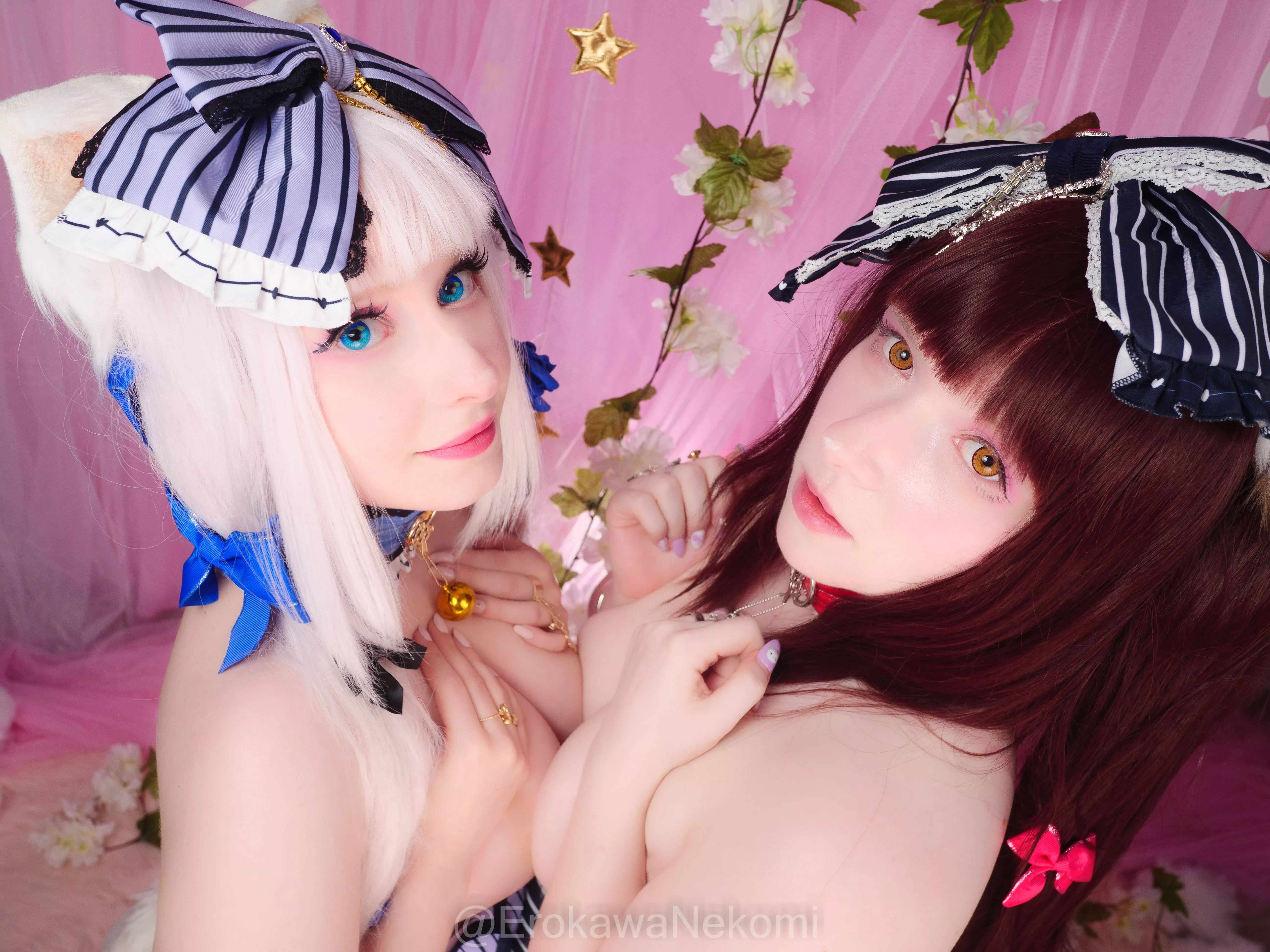 Why not two cat girls this holiday? ^-^ (Chocola and Vanilla by ErokawaNekomi & NichiruNeko)