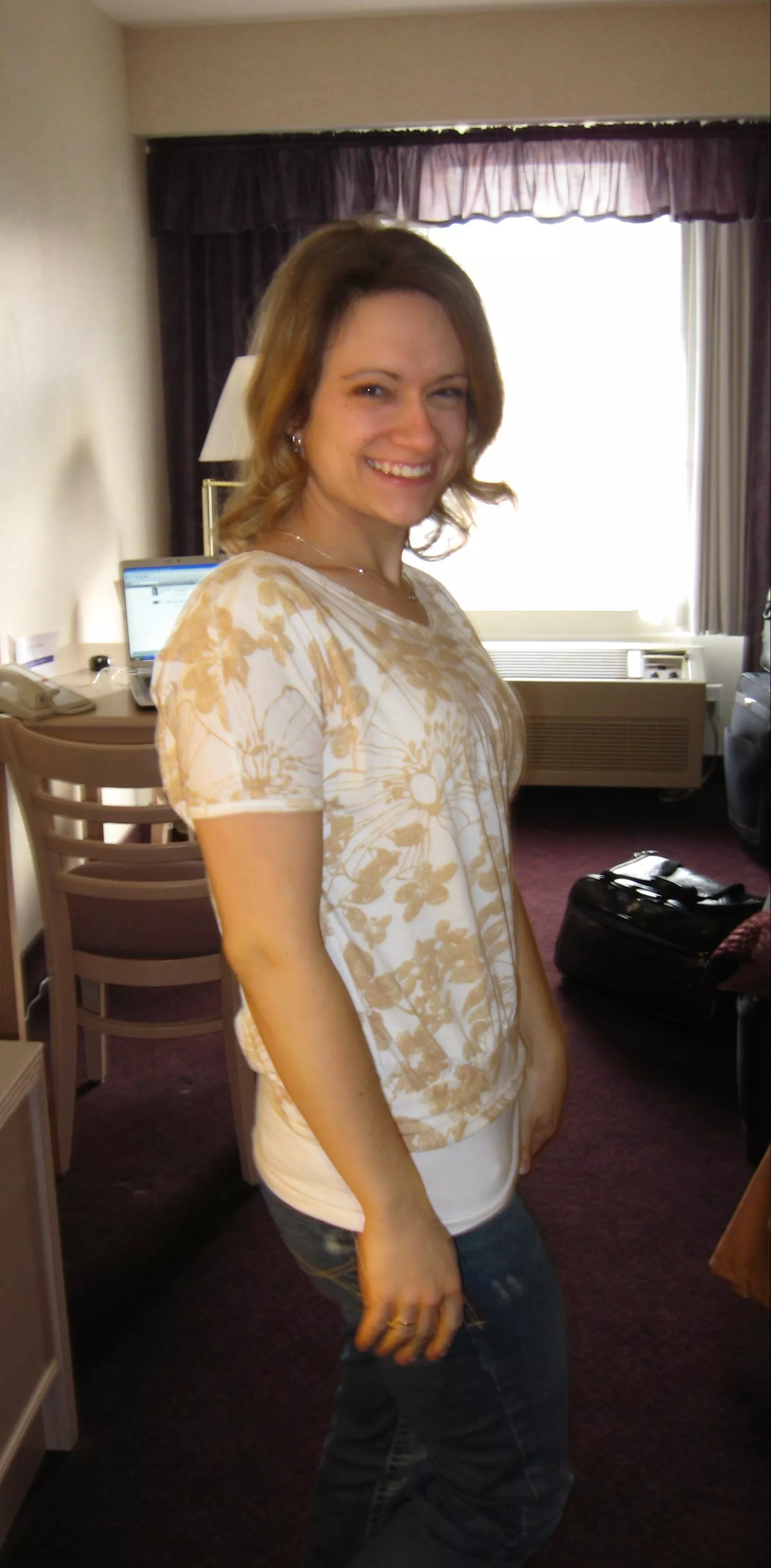 Wife at the hotel before getting her makeup on for the rendezvous Wife at the hotel before getting her makeup on for the rendezvous