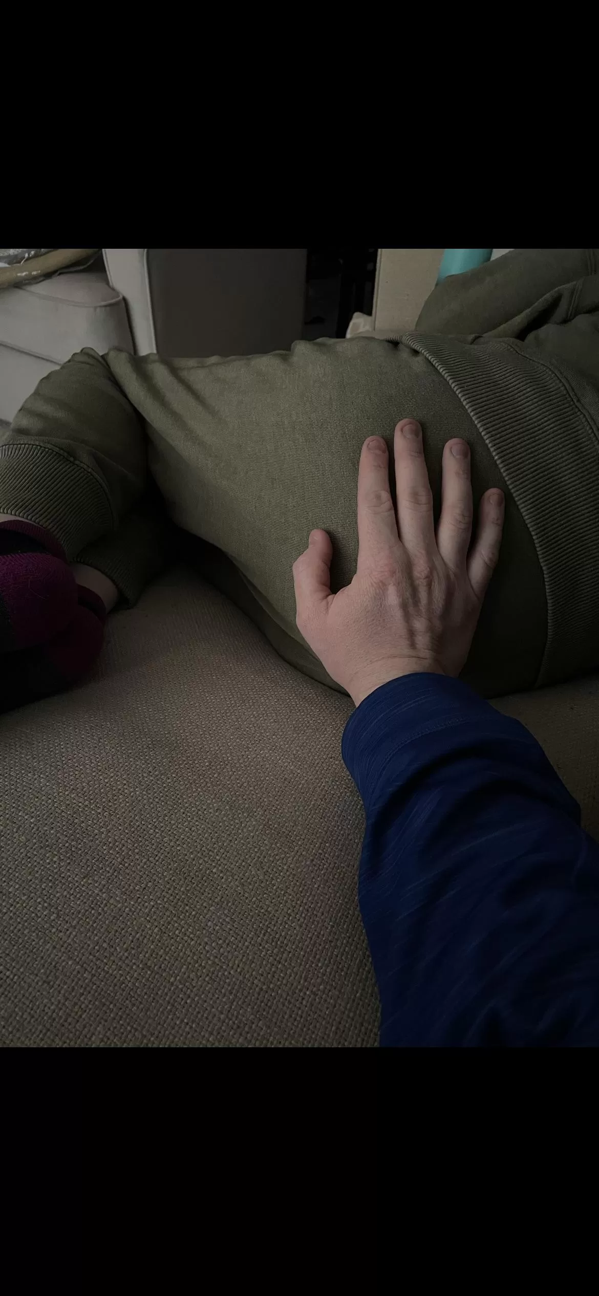 Wife fell asleep with my friend over recently. I went to the bathroom at one point. He sent me this picture. Wife fell asleep with my friend over recently. I went to the bathroom at one point. He sent me this picture.