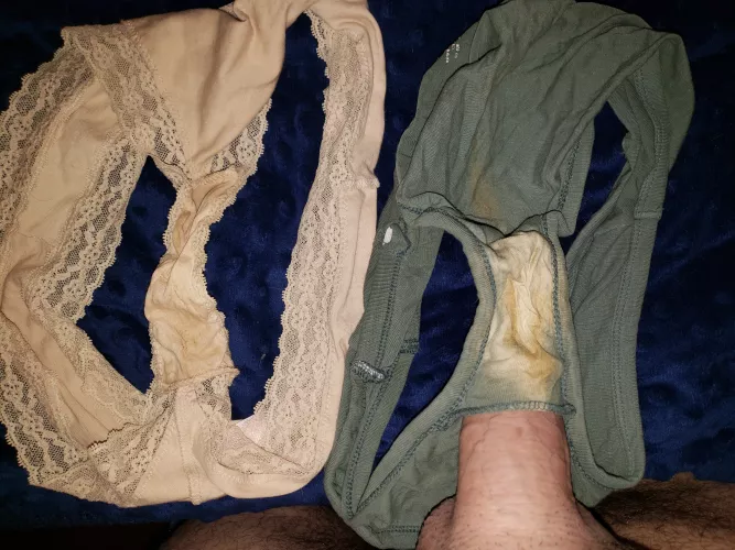 Wife gave me these dirty panties to sniff, she doesn't know about this part of my fetish Wife gave me these dirty panties to sniff, she doesn't know about this part of my fetish