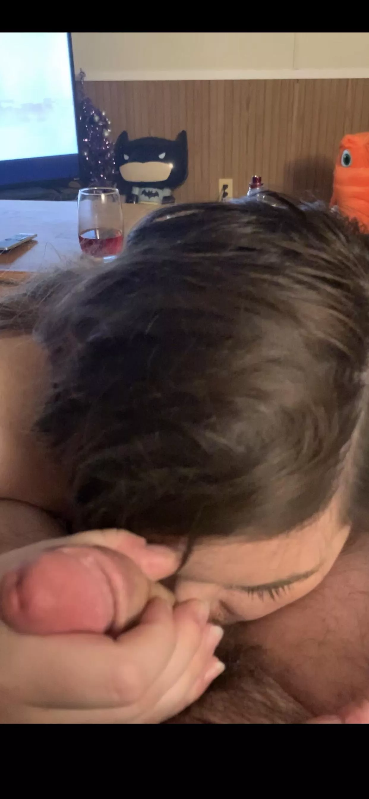 Wife on her knees again, who wants a turn? Wife on her knees again, who wants a turn?