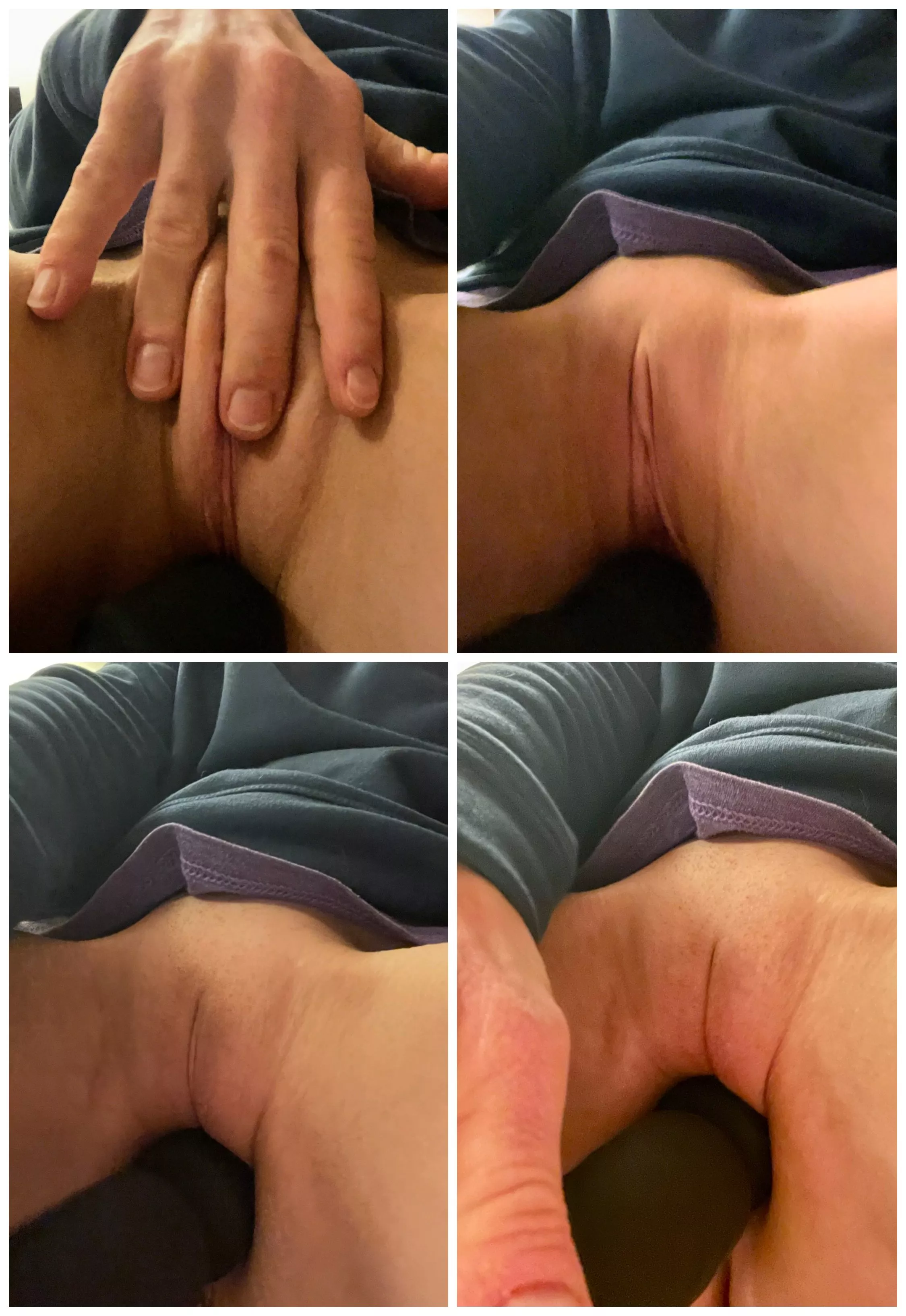 wife pushing a big vibrator into her smooth pussy wife pushing a big vibrator into her smooth pussy