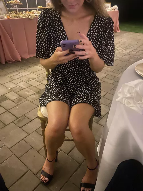 Wife showing off at a wedding Wife showing off at a wedding