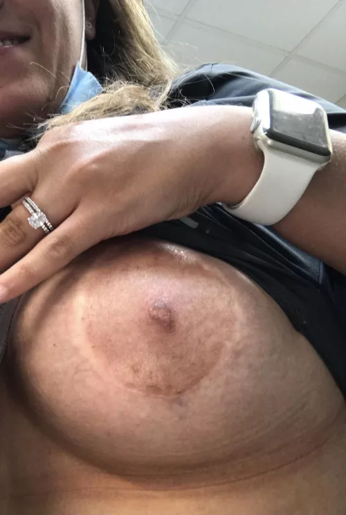 Wife showing off while at work. I asked won’t your coworkers see she said yes and sent me this 😈