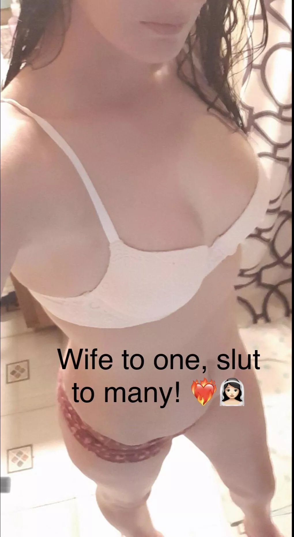 Wife to one, slut to many! Wife to one, slut to many!