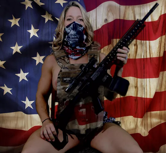 Wifey with her AR15