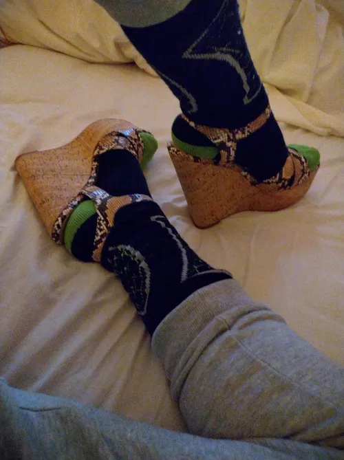 Winter socks n wedges