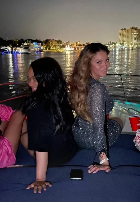 With Beyonce and a friend With Beyonce and a friend