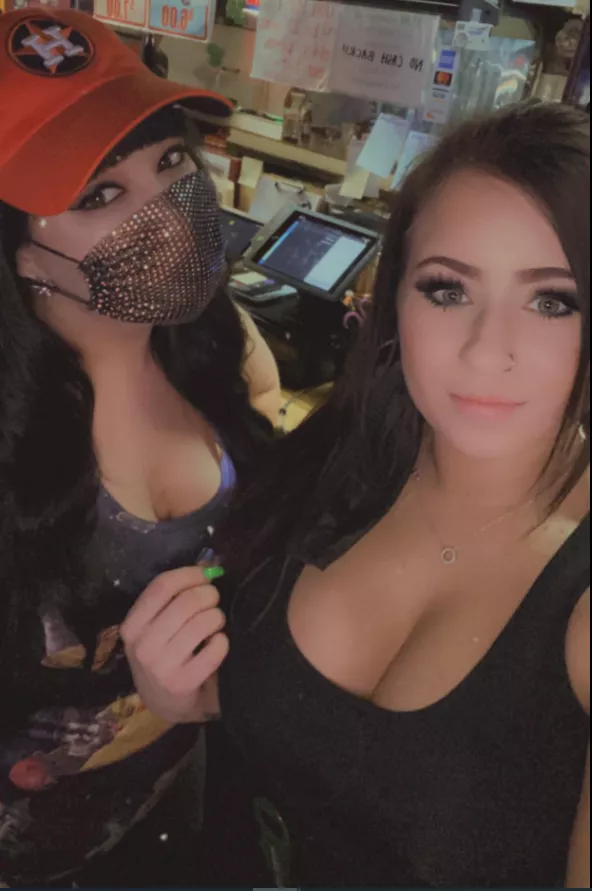 With her friend. More in comments.