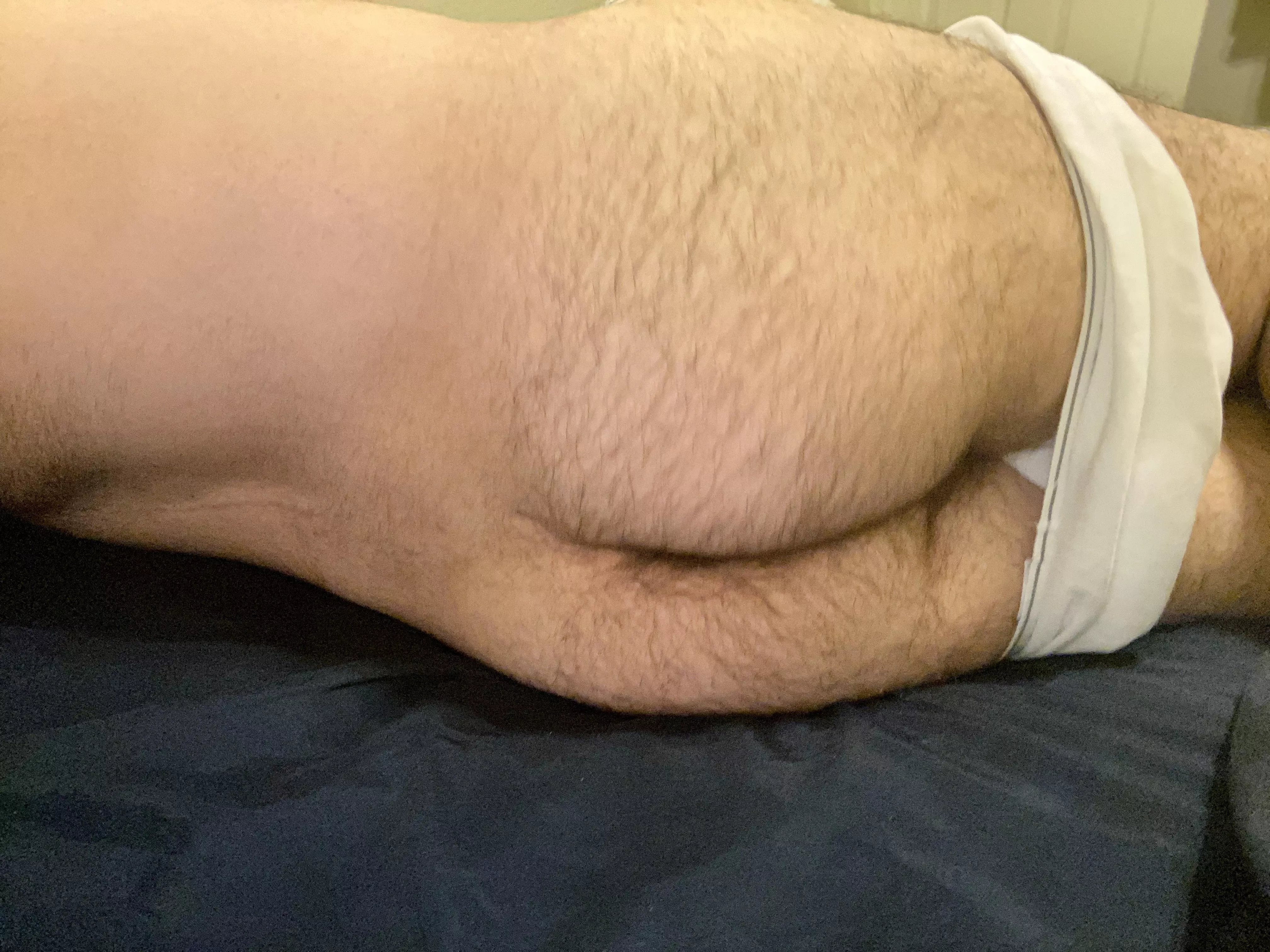 With my briefs pulled down