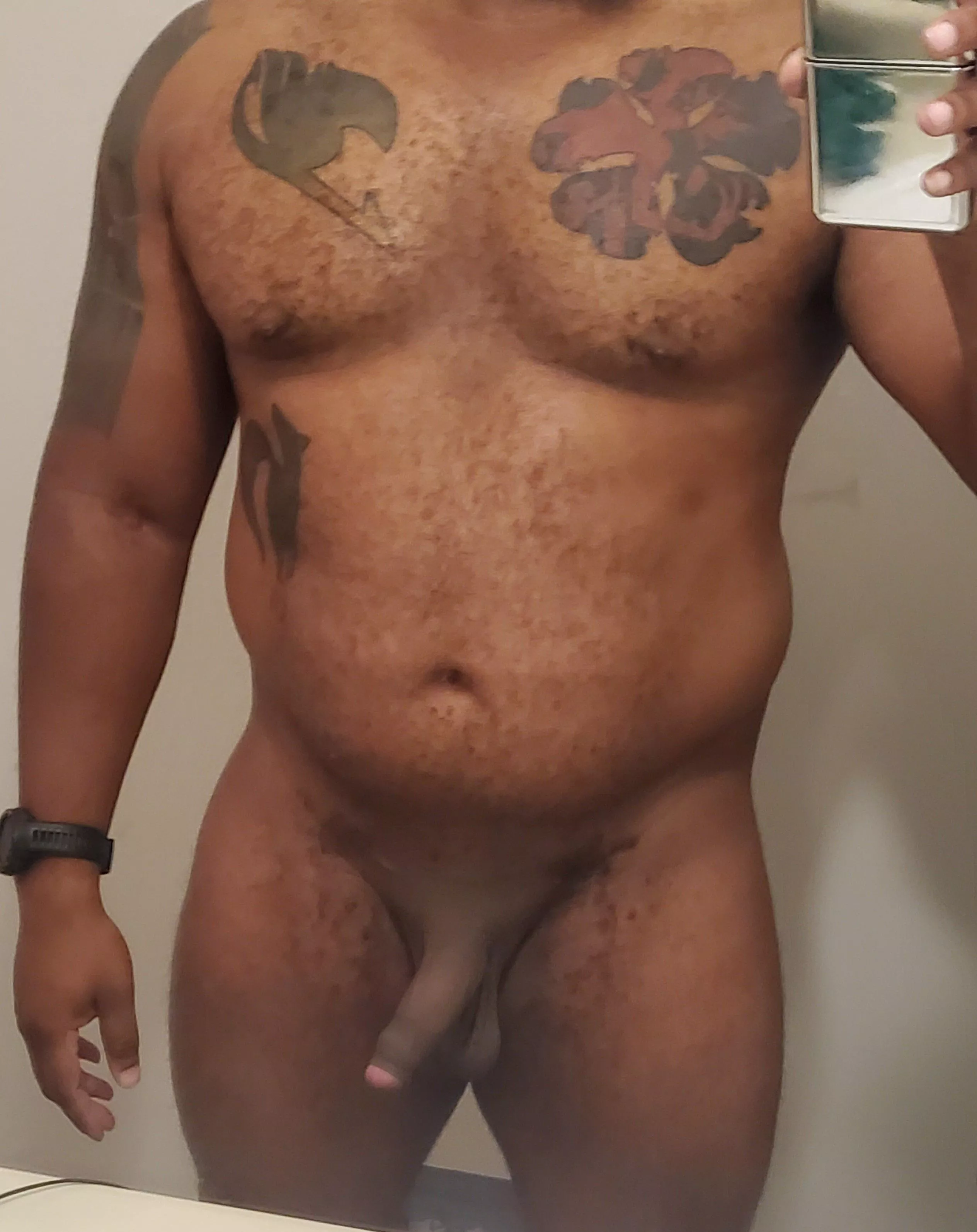 Woke up like this. I haven't been in the gym in a while due to work. I have been going running though. Still got a lot to drop weight wise.