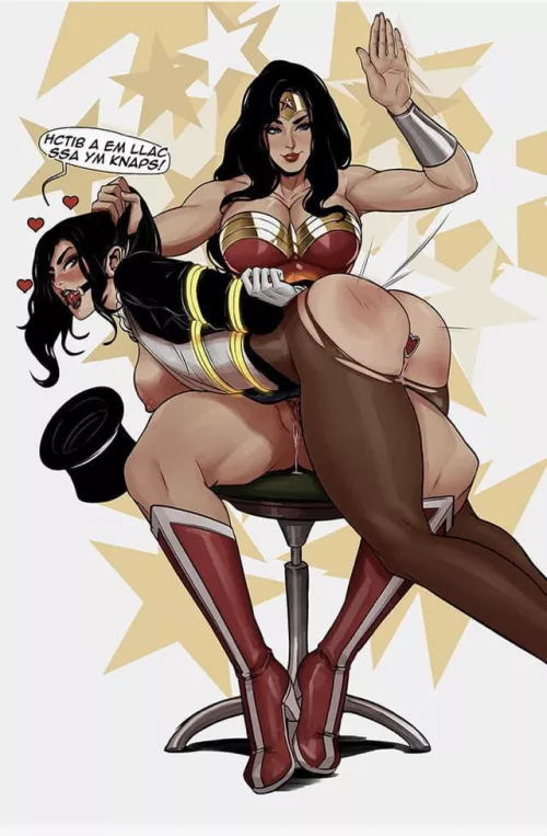 Wonder Woman spanking Zatanna Wonder Woman spanking Zatanna