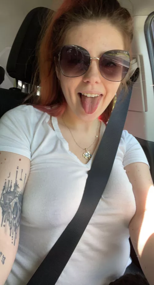 Wore a White T-shirt with No Bra just for this!