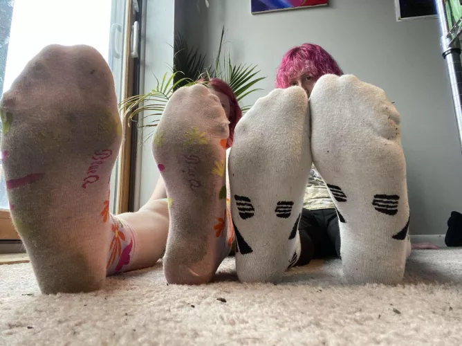 wore the ones on the left for a sweaty king week