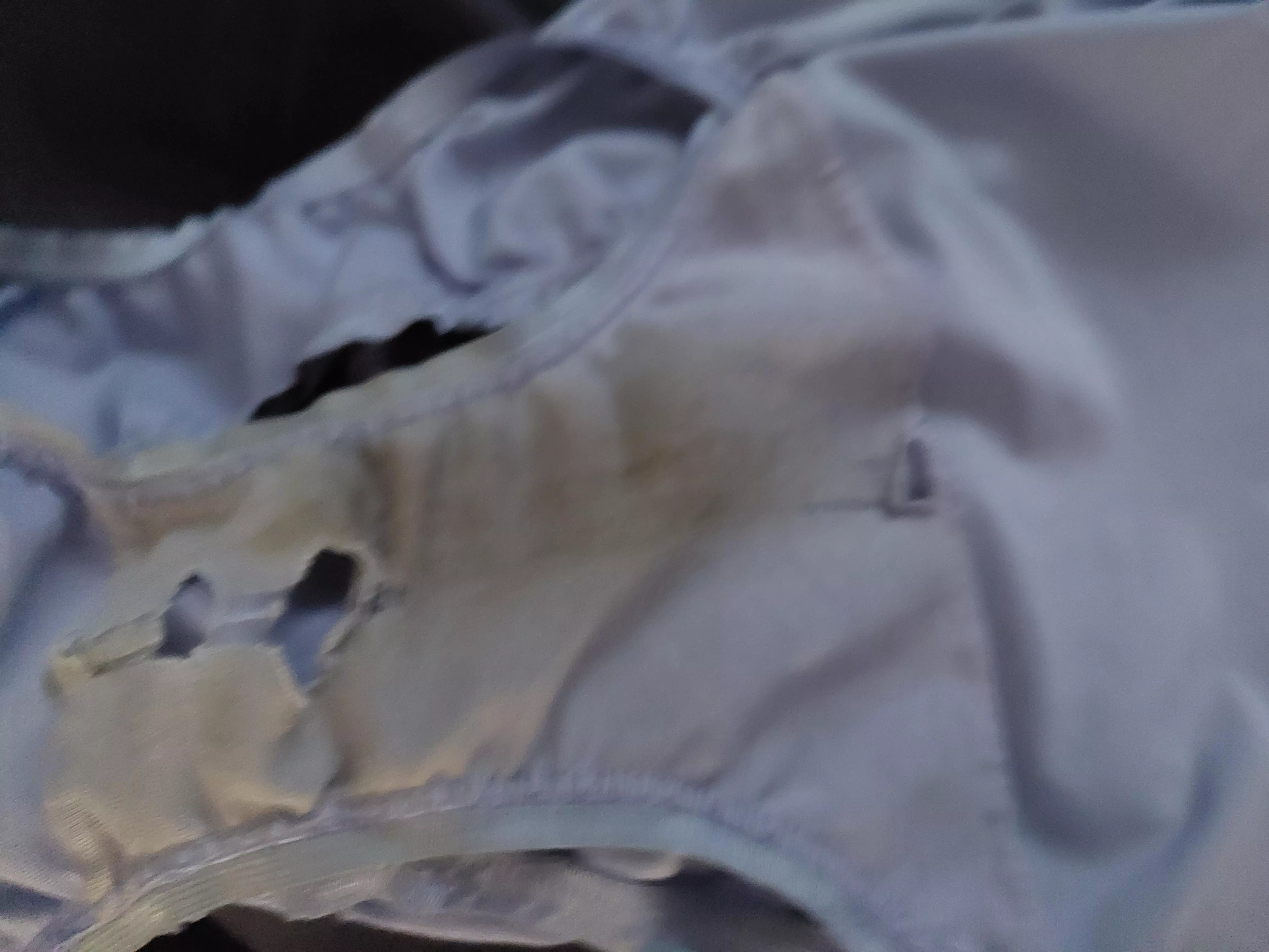 Worn from rubbing her pussy