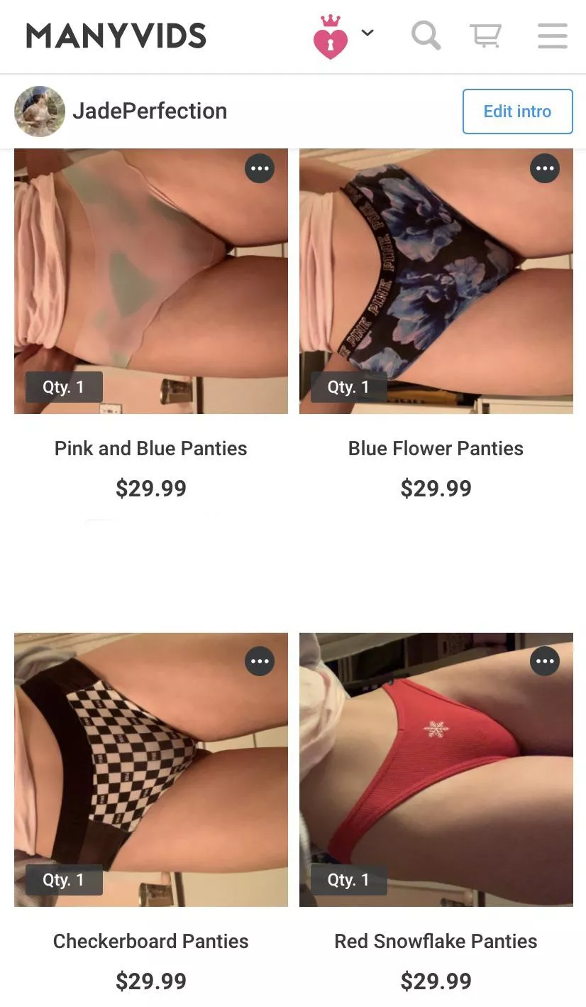 Worn panties from me - JadePerfection! Only on ManyVids!?