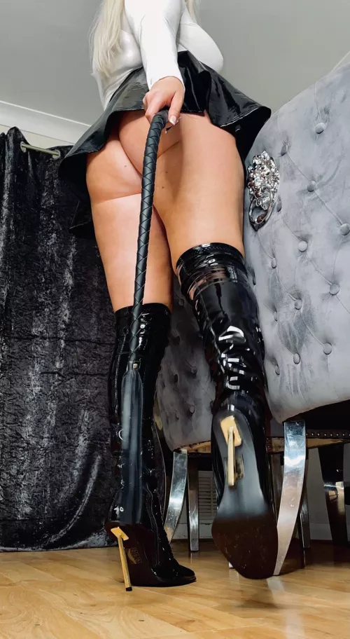 Worship from my heels upwards, don’t miss a spot or you’ll be punished