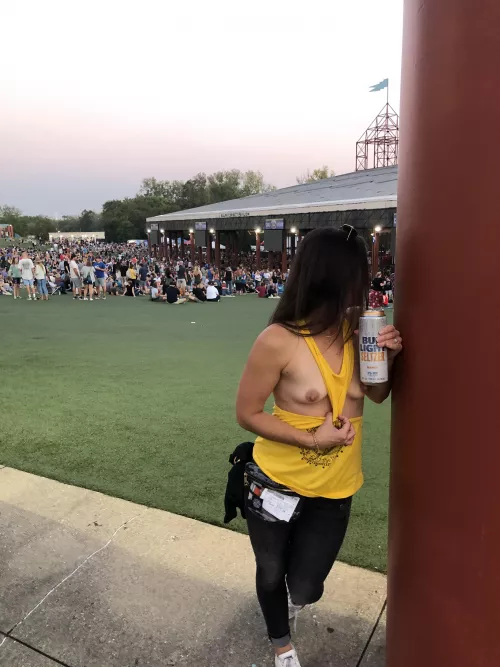 Would these tiny tits distract you from the show?