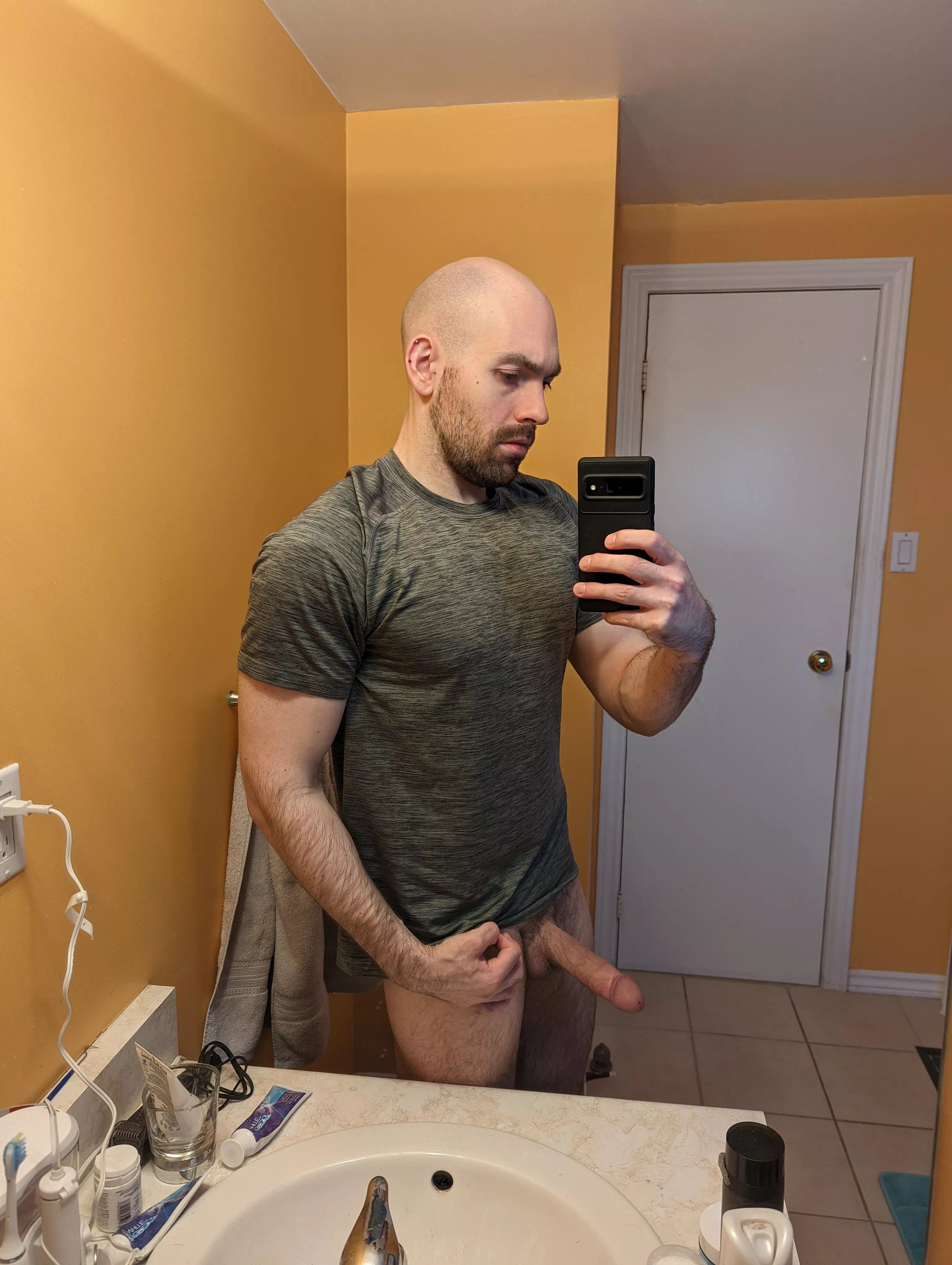 Would you be on your knees or over the counter?