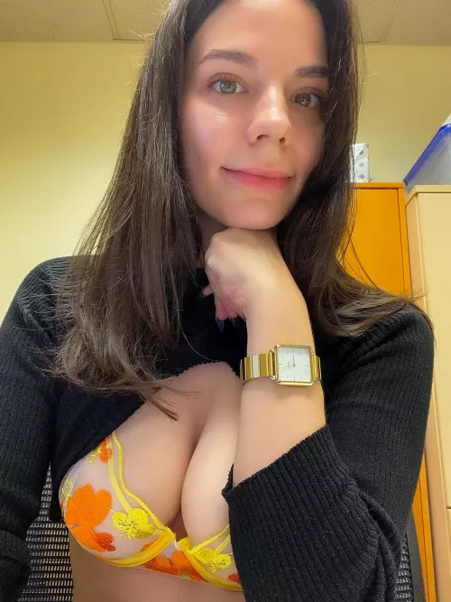 Would you cum on my work tits? Would you cum on my work tits?