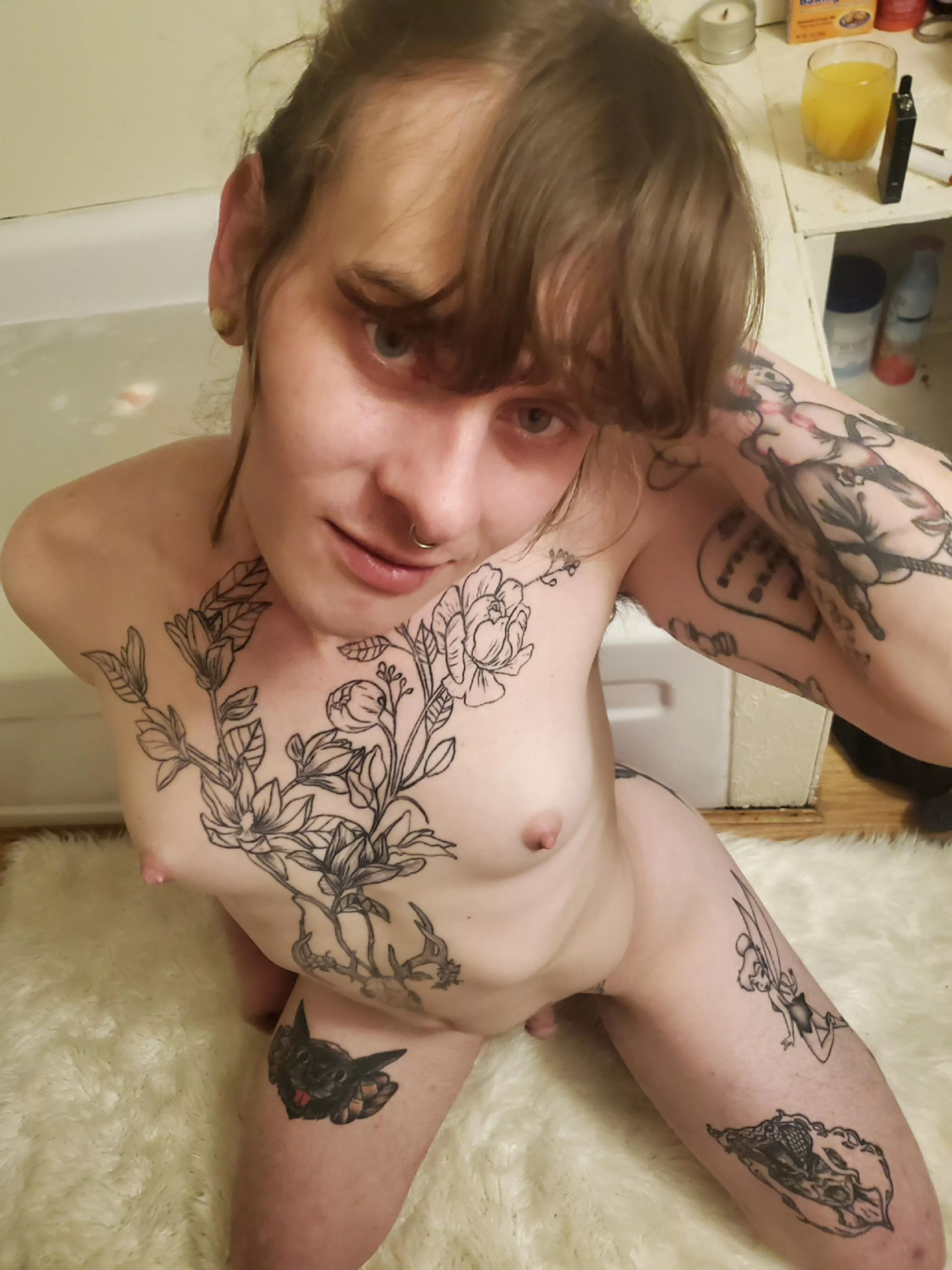 Would you hop in the bath even if I wasn't wearing makeup?