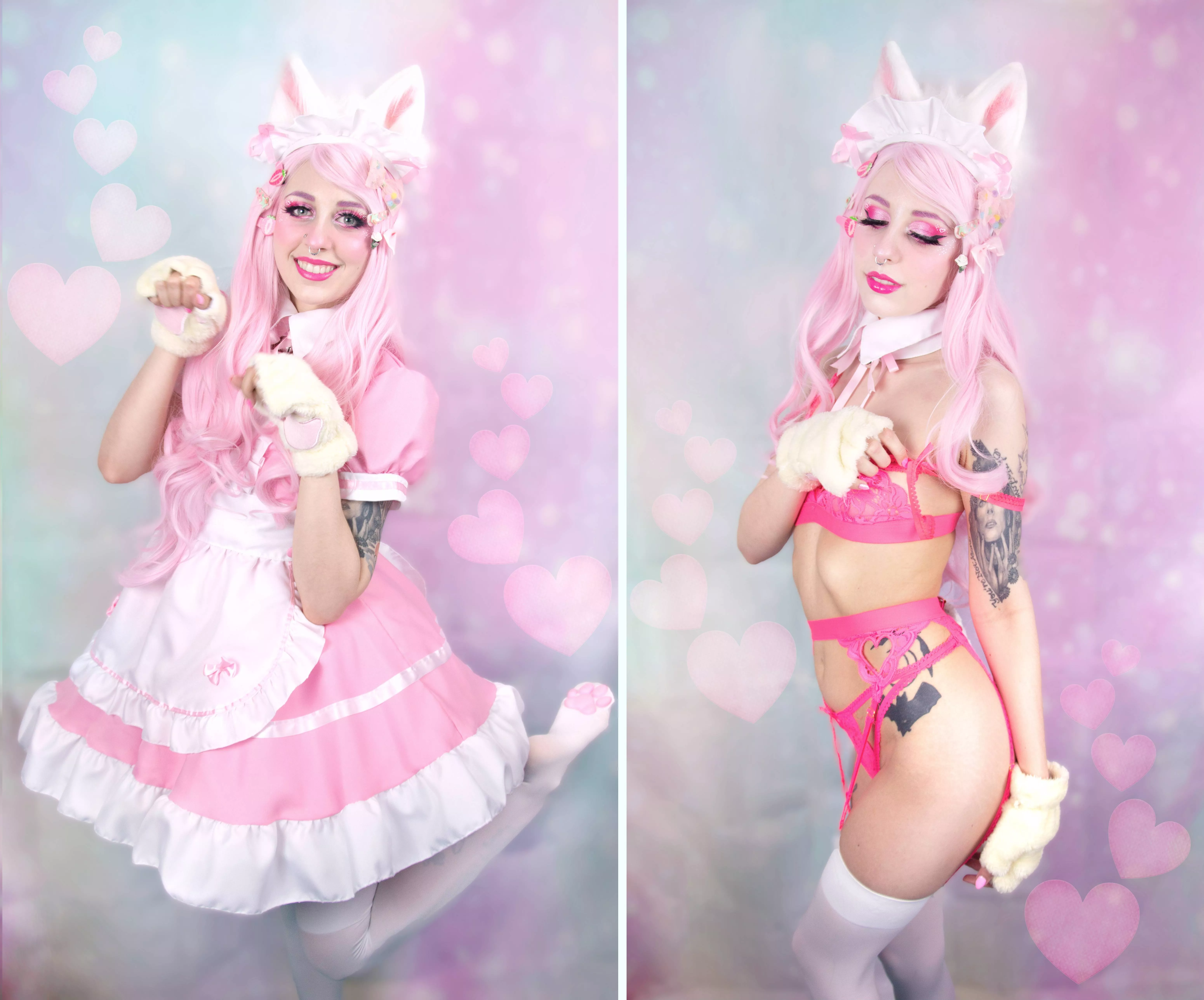 Would you like the maid dress on or off? Would you like the maid dress on or off?