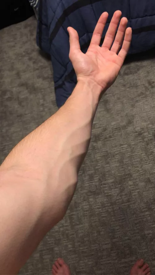 Would you like to feel my forearm? Would you like to feel my forearm?