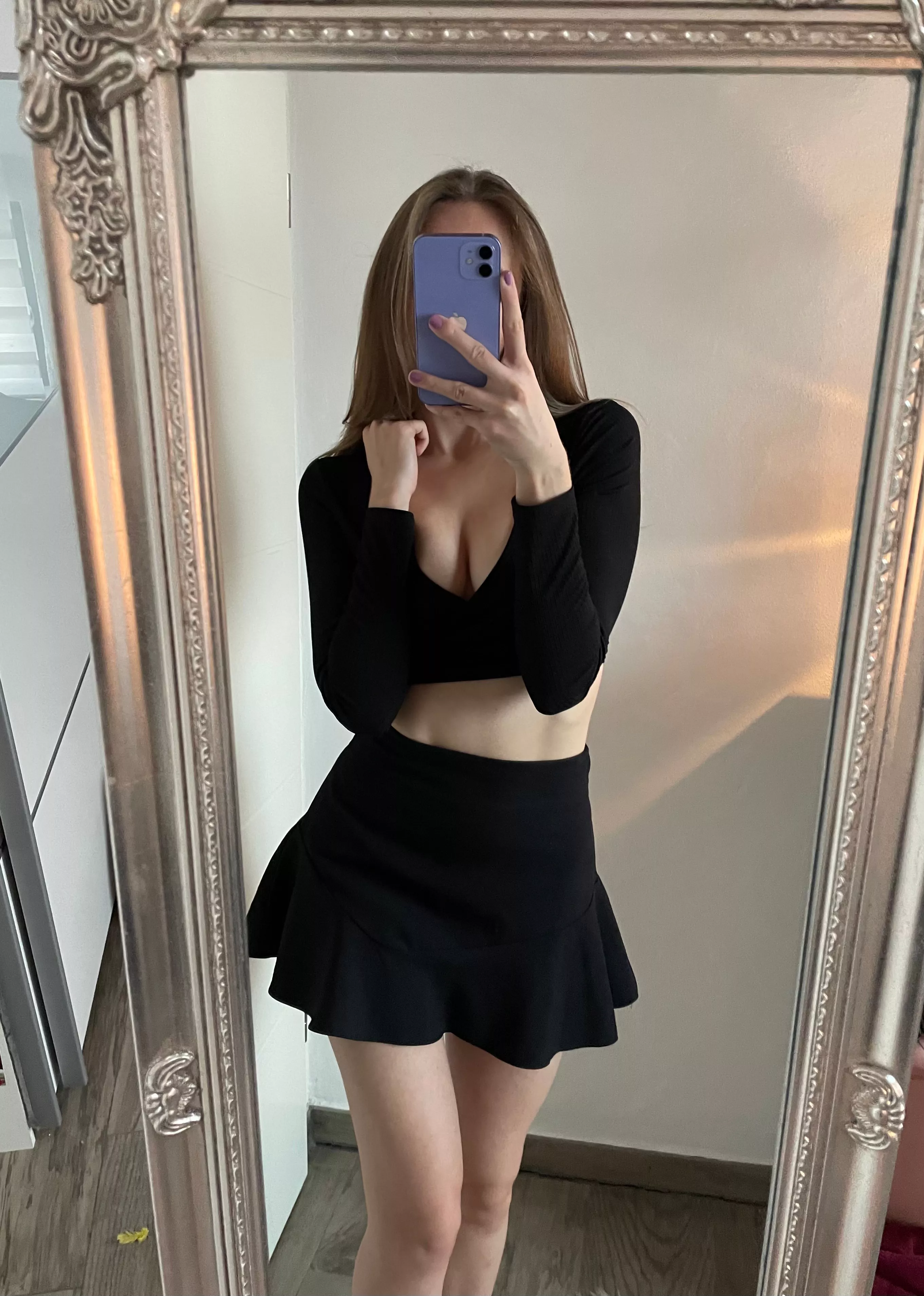 would you like to get a peak under my skirt? 🤭