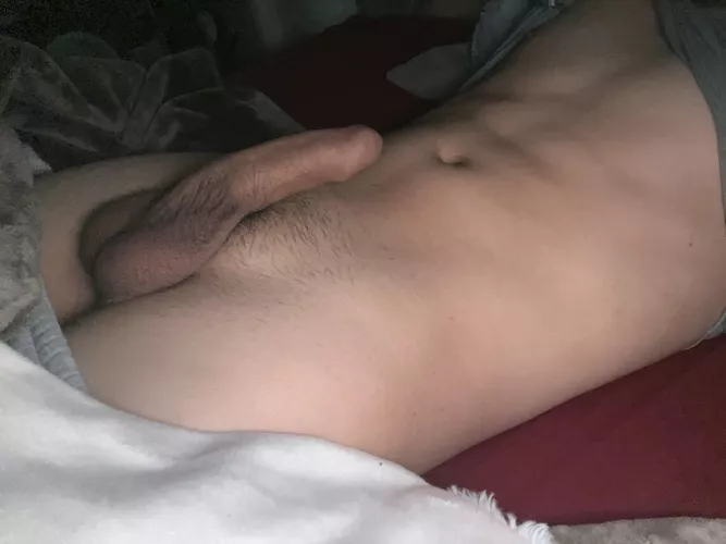 Would you put your lips on my uncut cock?