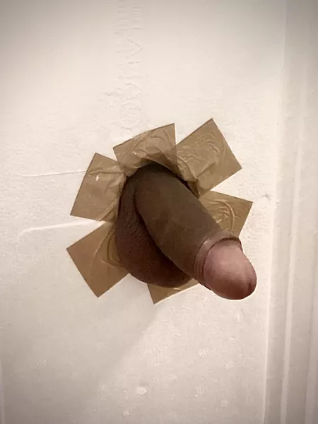 Would you suck it, if you see this on a random public bathroom?