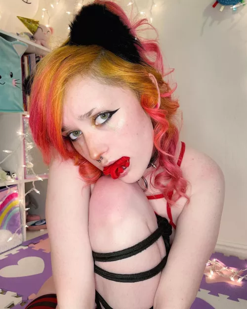 Would you use tape or a ball gag to keep my panties in my mouth?❤️