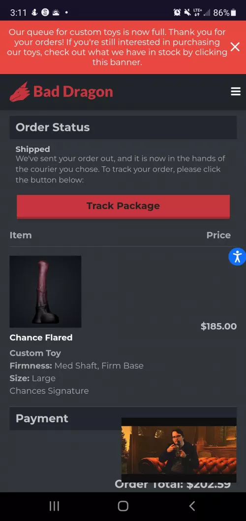 Wow that turn around time was insane! Ordered during customs and not even a week later my Chance has been shipped out.