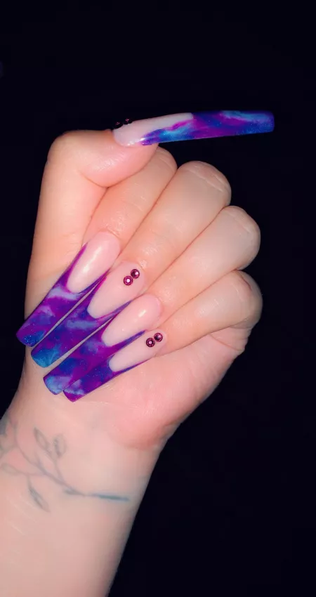 XL marble French tip ?