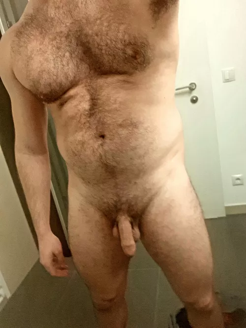 Yeah bro i wanna join you in the shower. Wanna spoap up my furry chest and my big grower cock?